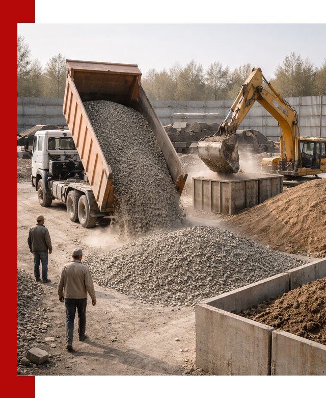 Доставка нерудных материалов с погрузкой и разгрузкой в Назрани