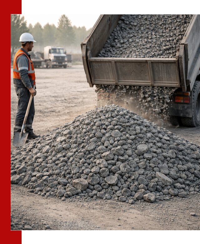 Гранитный щебень фракции 100–201 для строительства в Назрани