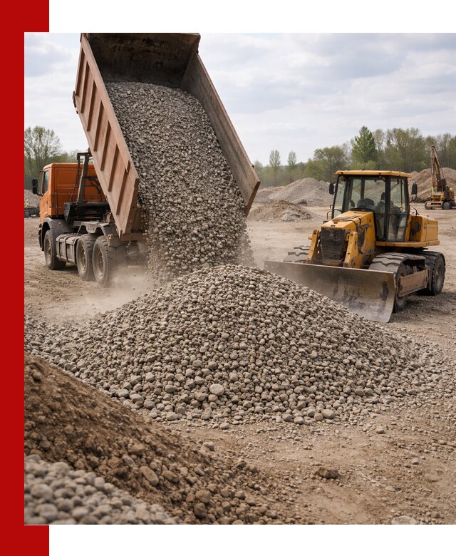 Доставка гравийного щебня фракции 40-70 в Назрани