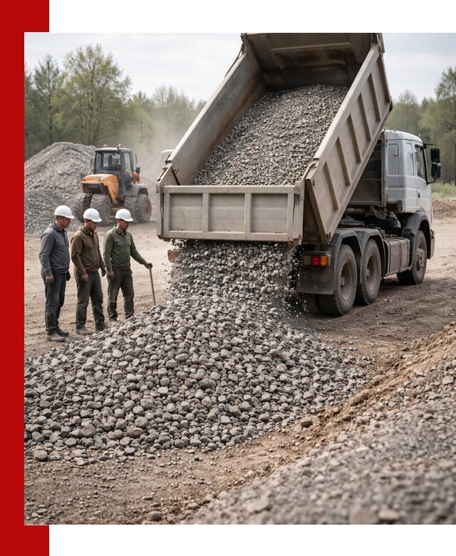 Доставка гравийного щебня фракции 70-120 в Назрани