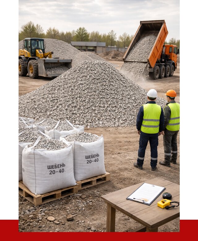 Известняковый щебень 20-40 в Назрани от 2157 р. ПРОНЕРУДНзр