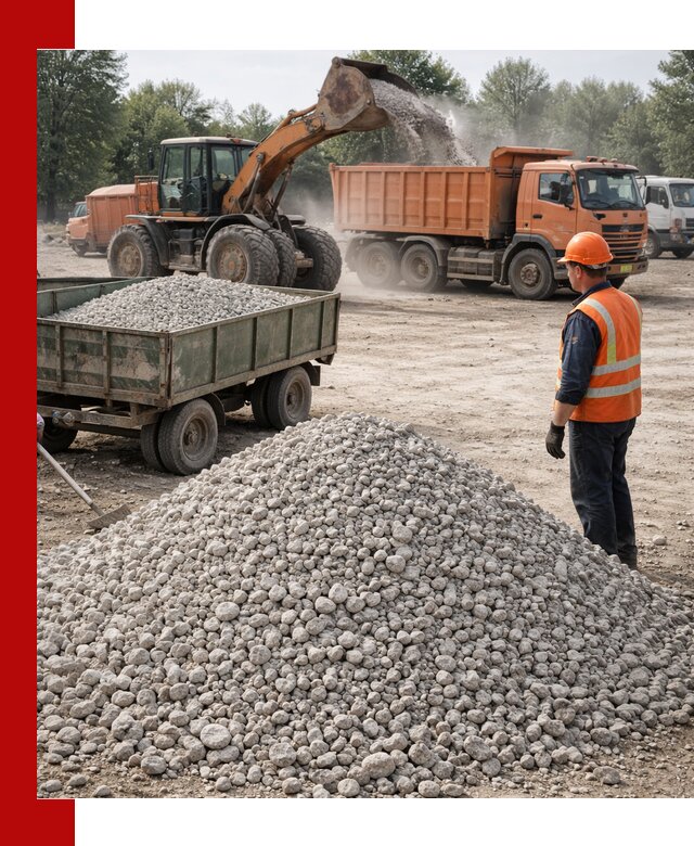 Доставка известнякового щебня фракция 20–40 в Назрани