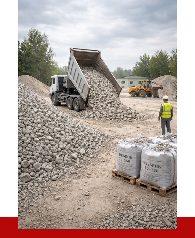 Известняковый щебень фракция 70-150 в Назрани от 1284 р. | ПРОНЕРУДНзр