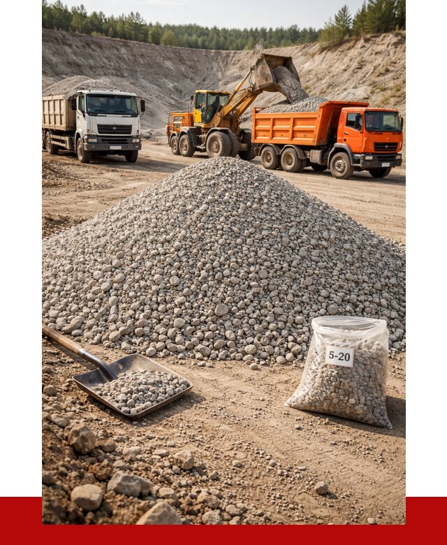 Доломитовый щебень фр. 5-20 в Назрани от 4314 р. | ПРОНЕРУДНзр