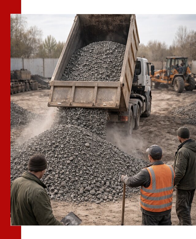 Доставка шлакового щебня в удобные сроки по выгодной цене в Назрани