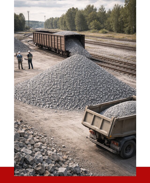 Железнодорожный щебень 20-60 в Назрани от 1746 р. | ПРОНЕРУДНзр