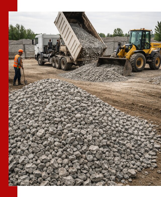 Доставка бетонного щебня фракции 40-70 в Назрани