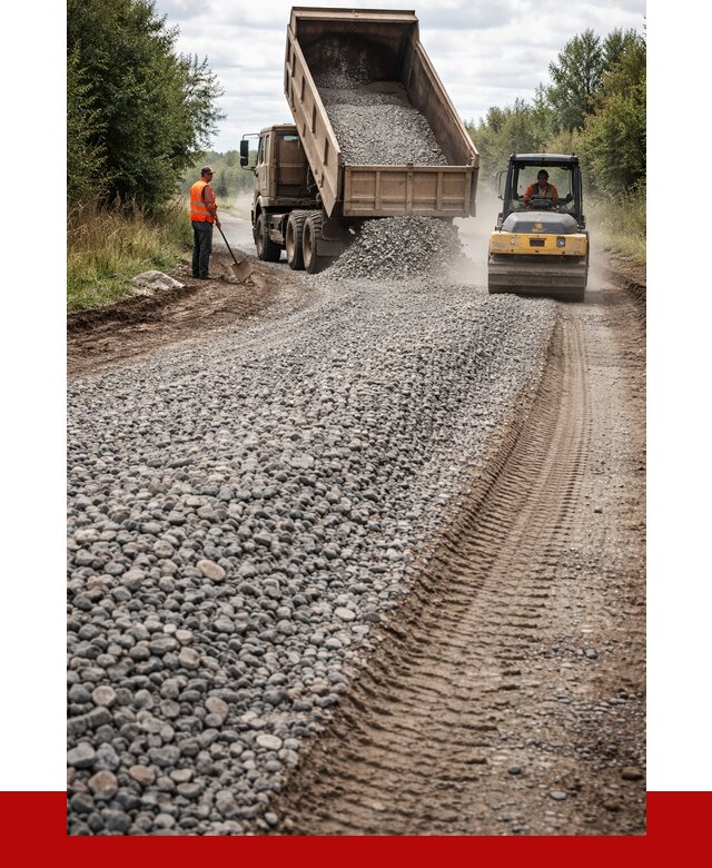 Щебень для отсыпки дороги в Назрани от 2773 р. ПРОНЕРУДНзр