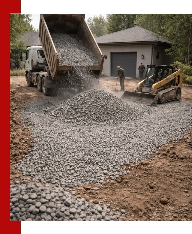 Щебень для парковки в Назрани: доставка и укладка качественного материала