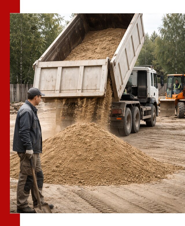 Доставка и продажа песка с разгрузкой в Назрани