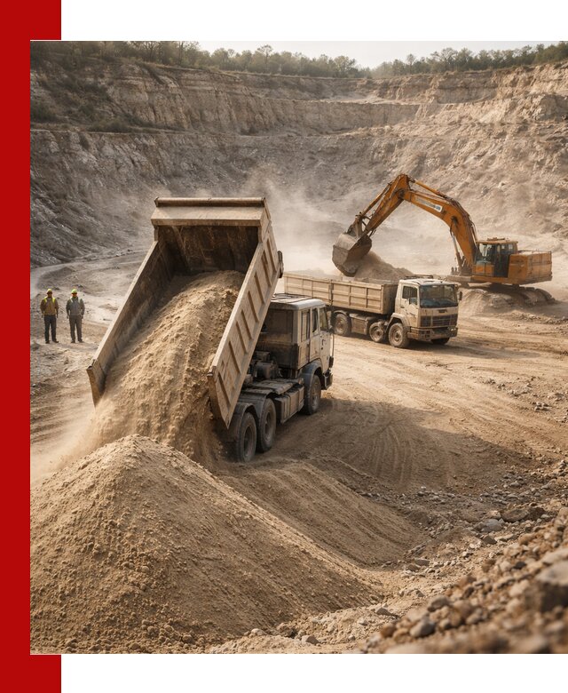 Карьерный песок навалом с доставкой в Назрани