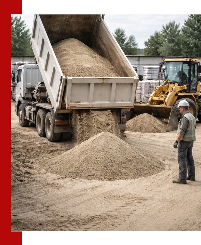 Поставка и доставка песка для бетона в Назрани