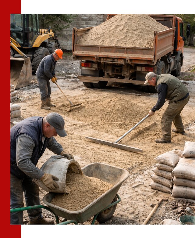 Поставка песка для стяжки в Назрани с быстрой доставкой