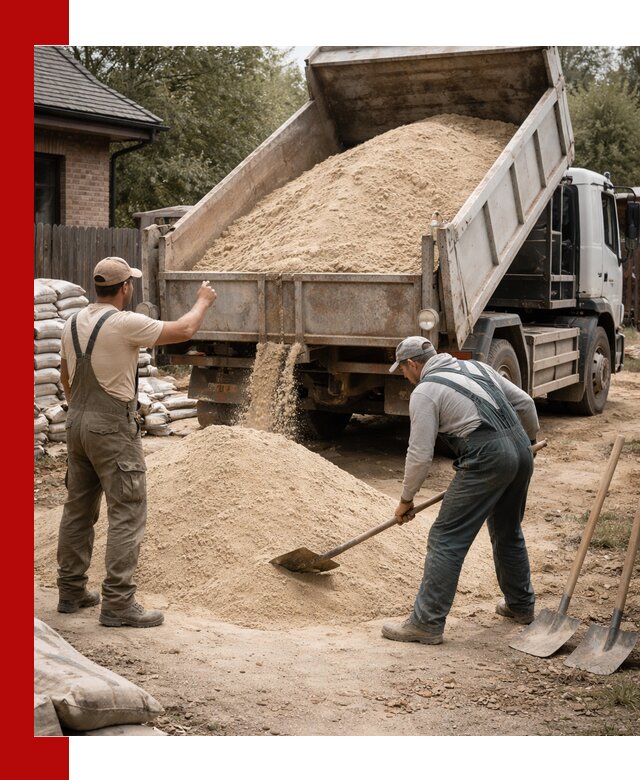 Песок для штукатурки с доставкой в Назрани качественный и чистый