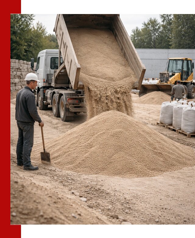 Кварцевый песок фракция 0–3 мм с доставкой в Назрани