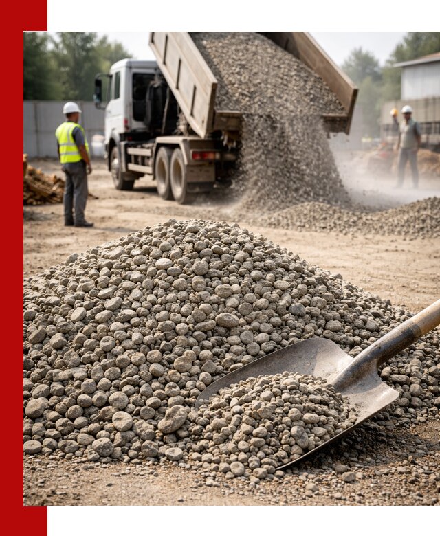 Доставка гравия фракции 20-40 в Назрани с самосвалами