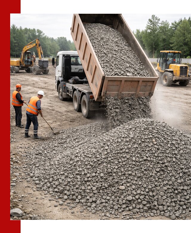 Доставка гравия фракции 40-70 в Назрани оптом и в розницу