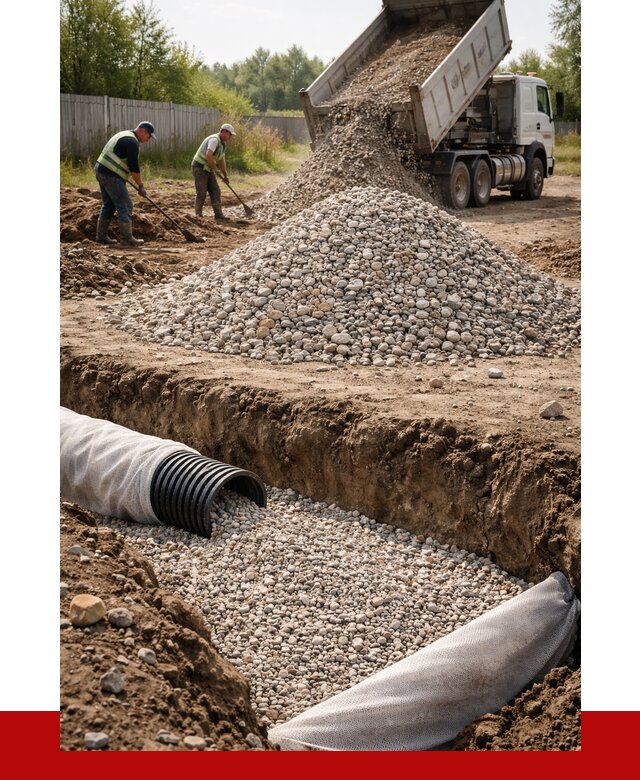 Гравий для дренажа в Назрани от 2260 р., доставка ПРОНЕРУДНзр