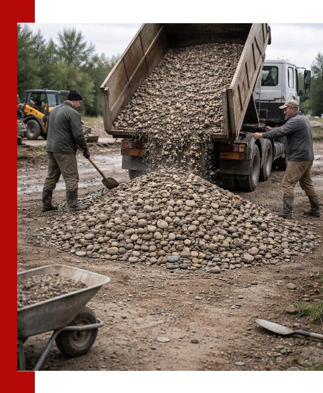 Доставка гальки речной оптом и в розницу в Назрани