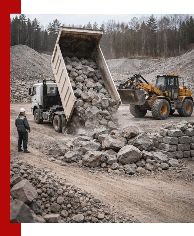 Доставка и продажа бутового гранитного камня в Назрани