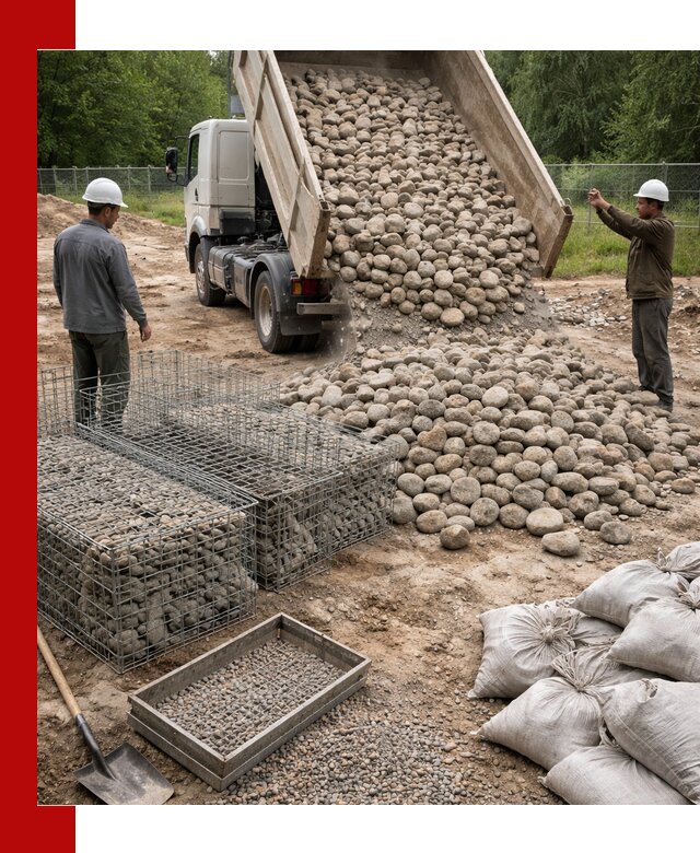 Камень для габионов фракция 70–151 в Назрани