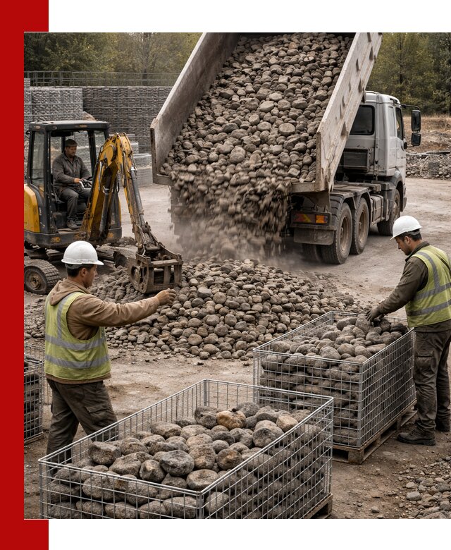 Камень для габионов фракция 100–201 в Назрани