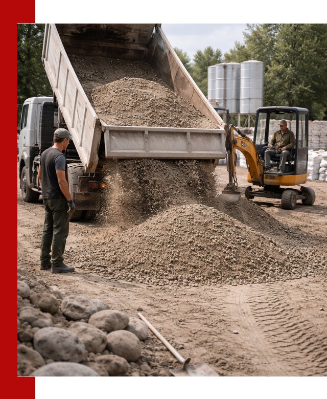 Доставка ПГС С3 в Назрани самосвалами и миксерами
