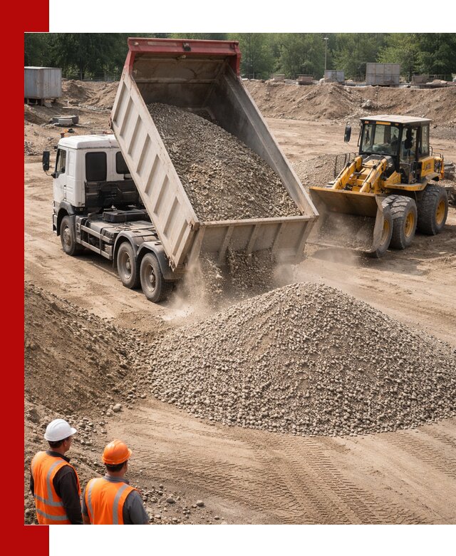 Щебень с песком (ЩГПС С2) с доставкой в Назрани