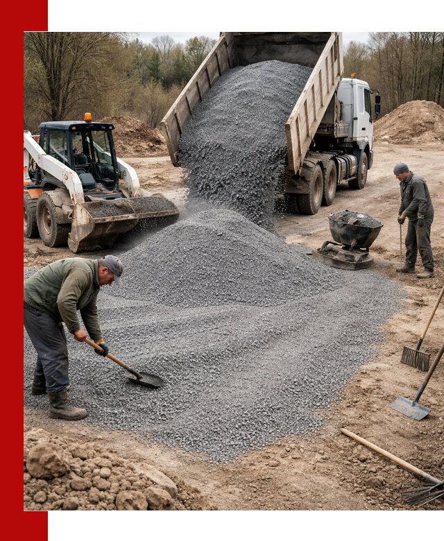 Отсев для подсыпки в Назрани — доставка и подсыпка на участок