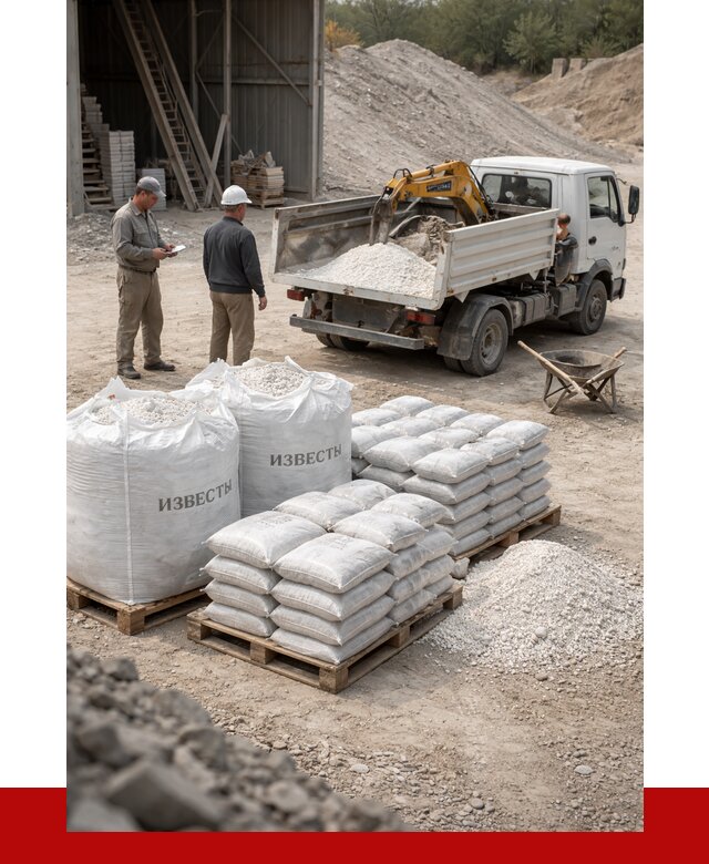 Известь строительная в Назрани с доставкой от 4314 р. | ПРОНЕРУДНзр