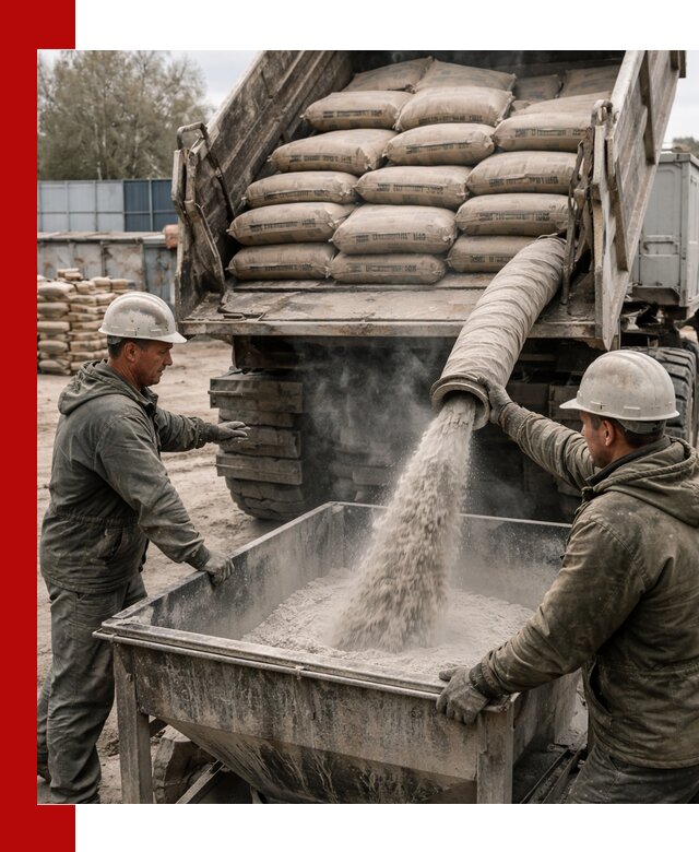 Доставка цемента М400 в Назрани оптом и в розницу