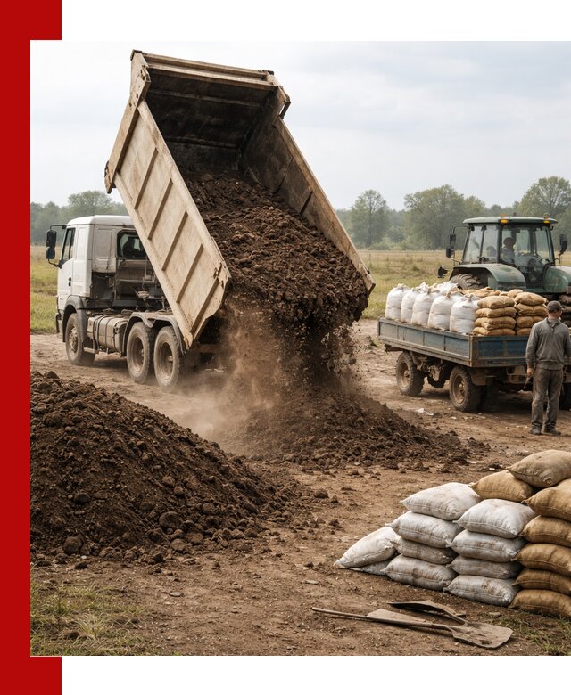 Доставка грунта и удобрений оптом в Назрани для сельхоз и строительства