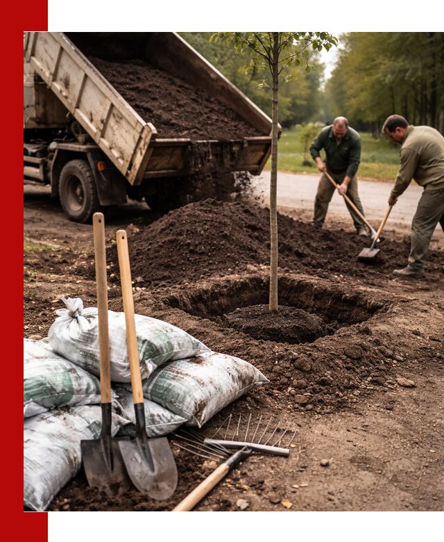 Грунт для посадки деревьев в Назрани — доставка и подготовка почвы
