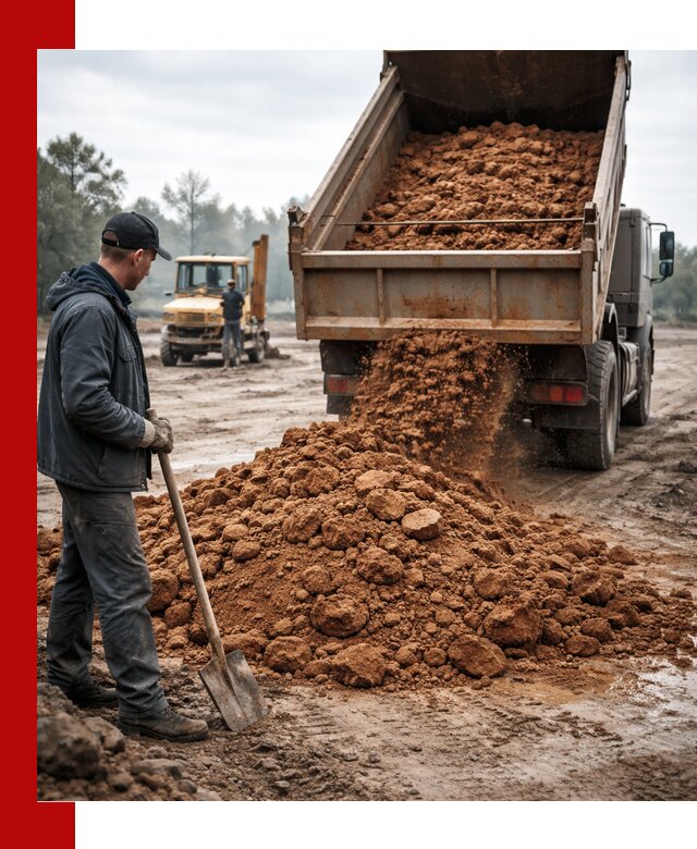 Глина для засыпки в Назрани с доставкой самосвалами