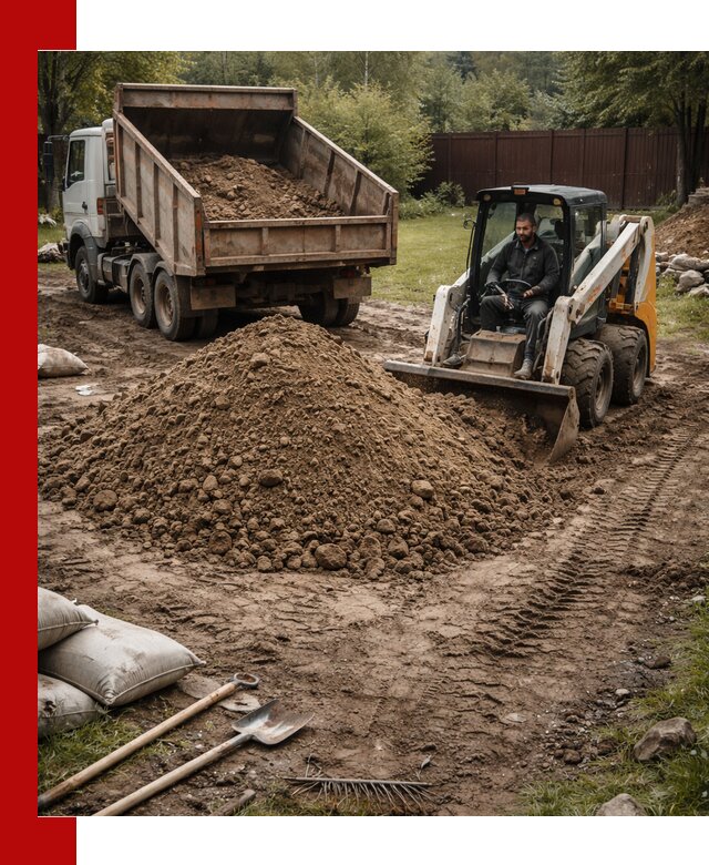 Суглинок для планировки участков в Назрани с доставкой и выгрузкой