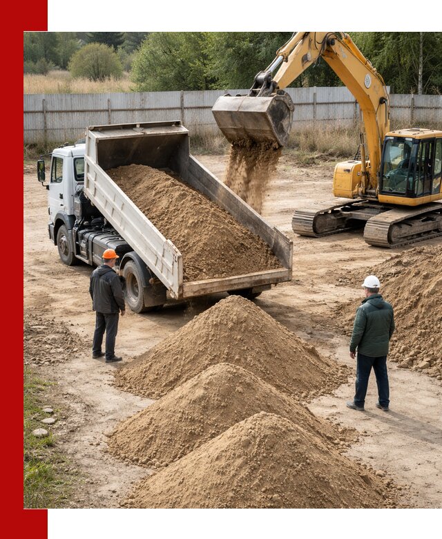 Доставка супеси вагонными и автопартиями в Назрани