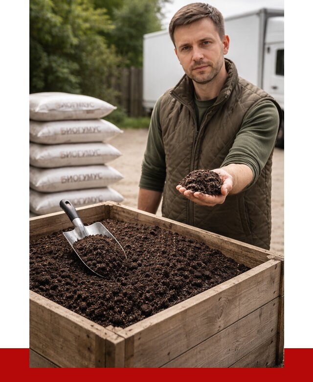 Купить биогумус в Назрани с доставкой от 8731 р. за куб | ПРОНЕРУДНзр