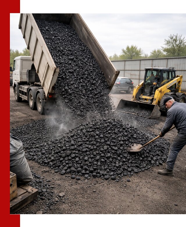 Доставка угля орех в Назрани оптом и в розницу