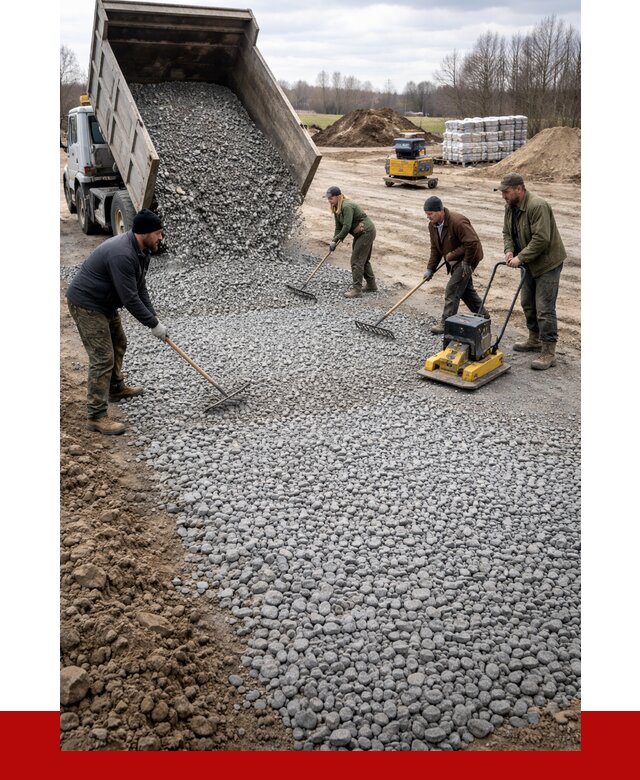 Устройство щебеночной подушки в Назрани от 4622 р. ПРОНЕРУДНзр