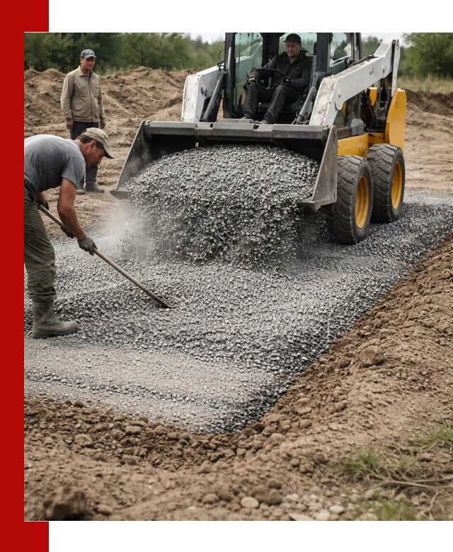 Устройство щебеночной подушки в Назрани для дорог и фундаментов
